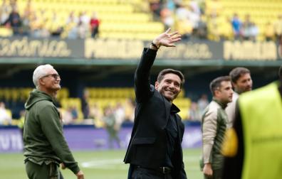 El entrenador del Villarreal Marcelino García Toral, tras el partido de la jornada 34 de LaLiga EA Sports entre el Villarreal y el Levante