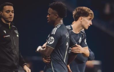 Palacios entra al campo el domingo en Cornellá por Vinicius