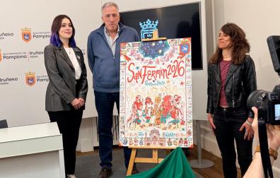 El cartel ‘La Cuadrilla’, de Marta Garatea Almagro, será la imagen de los Sanfermines 2026