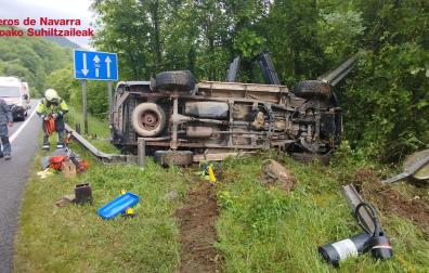 Los servicios de emergencia, en el lugar del accidente