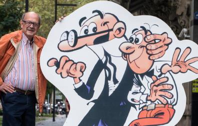 Francisco Ibáñez, con Mortadelo y Filemón, dos de sus personajes más conocidos