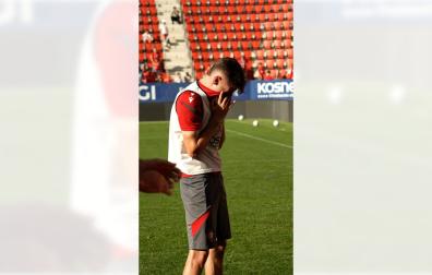 Aimar Oroz, del llanto a la alegría en El Sadar