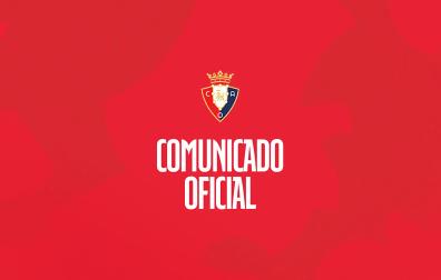 Imagen del comunicado emitido por Osasuna