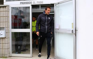 Luis Miguel Ramis, en un entrenamiento con el Albacete en Tajonar en 2019