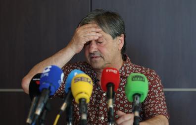 Tatono Arregui, presidente del C.D. Xota, durante la comparecencia de este viernes