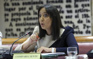 La directora general de la Guardia Civil, Mercedes González, interviene en su comparecencia, a petición del PP, ante la comisión de Interior, este 16 de junio en el Senado