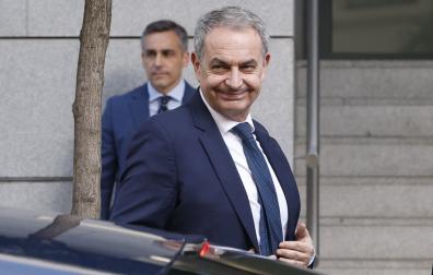 El expresidente del Gobierno, José Luis Rodríguez Zapatero, llega a la Audiencia Nacional.