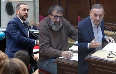 El empresario Víctor Aldama, el exasesor Koldo García y el exministro José Luis Ábalos (de izquierda a derecha de la imagen.