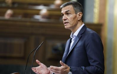 El presidente del Gobierno, Pedro Sánchez interviene en la sesión de control al Gobierno en el Congreso de los Diputados celebrada este miércoles