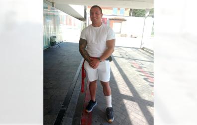 Lucas Cordero Garmendia, tras ser atendido en el HUN