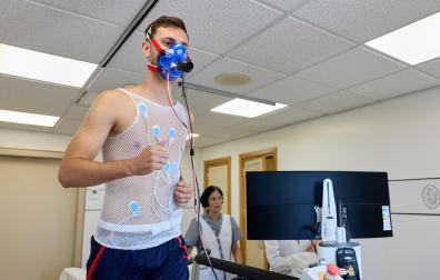 Raúl García de Haro, durante las pruebas físicas en la CUN