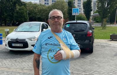 Ángel Casans Paños, herido en el cuarto encierro.