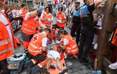 Fotos del quinto encierro de San Fermín 2026 en Pamplona