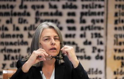 Francisca Muñoz, en su comparecencia en el Senado el pasado 16 de abril