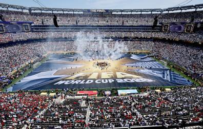 Aspecto del estadio MetLife minutos antes del inicio del partido
