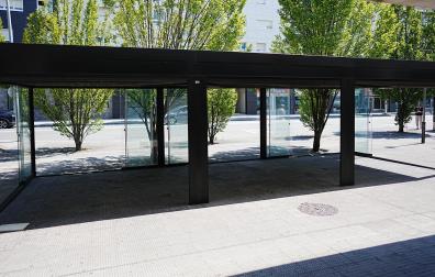 Terraza de Berriozar en la que tuvo lugar la salvaje agresión