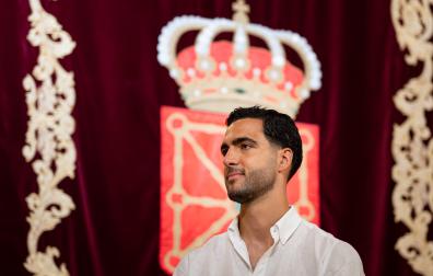 Mikel Merino, este martes en el Palacio de Navarra