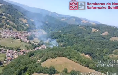 Ubicación exacta del incendio desde vista aérea
