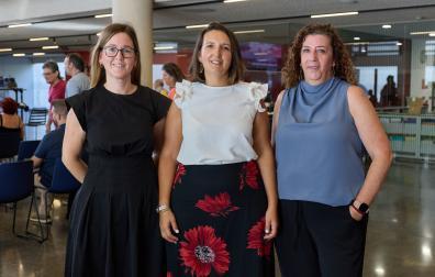 De izda a dcha: Naiara Olagüe, Patricia Díez Lecumberri y Beatriz Martínez impulsan el proyecto 'AMELIA', de mujer, enfermedad y salud mental.