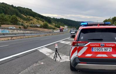 Radar móvil de la Policía Foral en la A-15