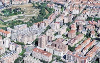 Vista aérea de la zona de la avenida Sancho El Fuerte