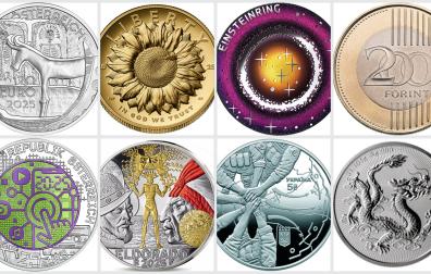 Algunas de las monedas galardonadas