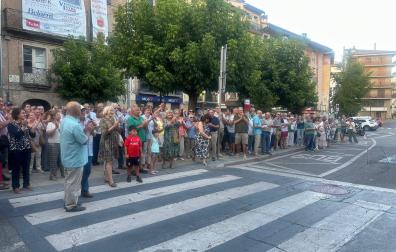 Fotos de la concentración en apoyo a Ceuta celebrada en Estella