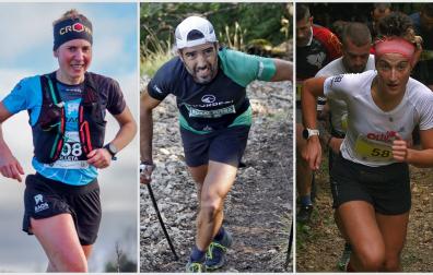 Izaskun Olleta, Aritz Sardina y Olatz Azazeta, en carreras anteriores.