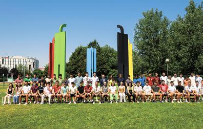 Participantes de la UPNA en los últimos Campeonatos de España Universitarios celebrados el curso pasado en los que la UPNA consiguió diecisiete medallas