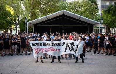 Concentración del pasado martes en Ansoáin en apoyo a los detenidos