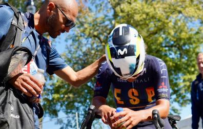 Paula Ostiz, nada más terminar la prueba en línea femenina sub 23