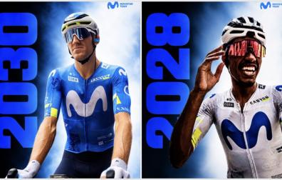 Pablo Castrillo y Natnael Tesfatsion, renovados por el equipo ciclista Movistar