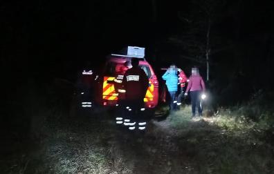 Imagen de un rescate nocturno realizado por Bomberos de Navarra