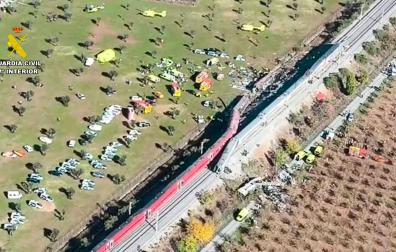 Dos trenes de alta velocidad, uno de Renfe y otro de Iryo, han colisionado a primera hora de este miércoles a la altura de la estación de Urda (Toledo)EFE