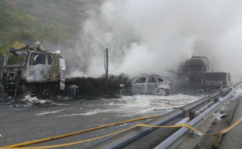 Accidente en la A-15, a la altura de Larraun.
