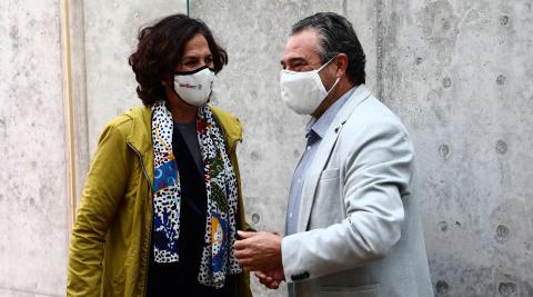 La consejera Itziar Gómez y José María Agramonte