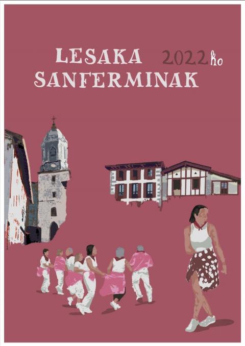Cartel anunciador de las fiestas de Lesaka Cartel anunciador de las fiestas de Lesaka