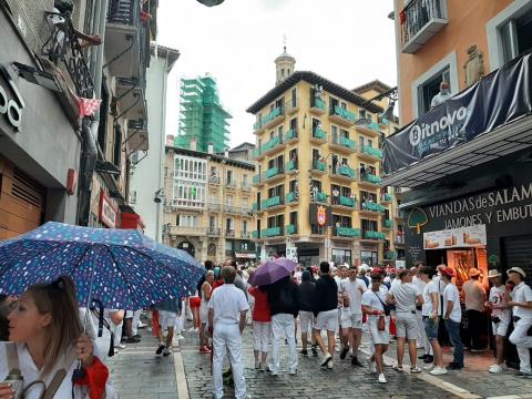 Foto de la previa del Chupinazo de San Fermín 2022 en Pamplona