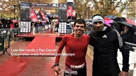 Luis Alberto Hernando y Pau Capell en meta Falcotrail Luis Alberto Hernando y Pau Capell en meta Falcotrail