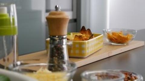 Nachos gratinados con queso Nachos gratinados con queso