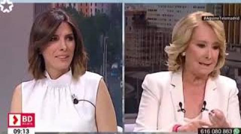 Esperanza Aguirre se indigna en Telemadrid Esperanza Aguirre se indigna en Telemadrid