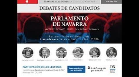 Retransmisión de vídeo en directo del debate de candidatos a la Presidencia de Navarra