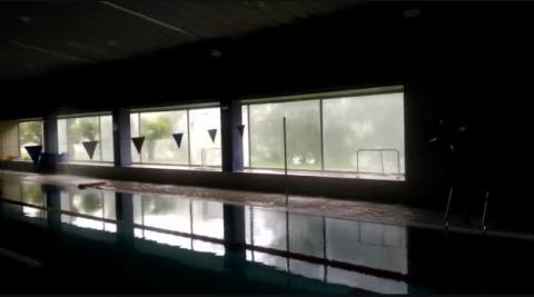 Desalojados el complejo deportivo de Cantolagua en Sangüesa