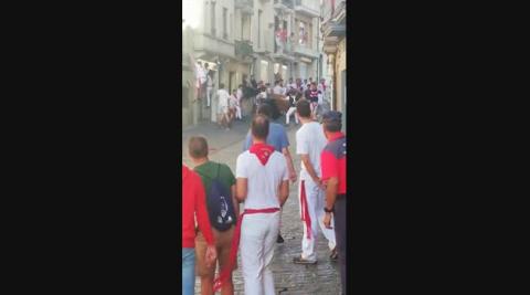 Último encierro de fiestas de Estella