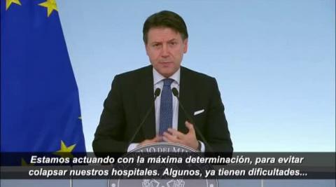 Conte llama a la responsabilidad de los italianos para contener la expansión del coronavirus Conte llama a la responsabilidad de los italianos para contener la expansión del coronavirus