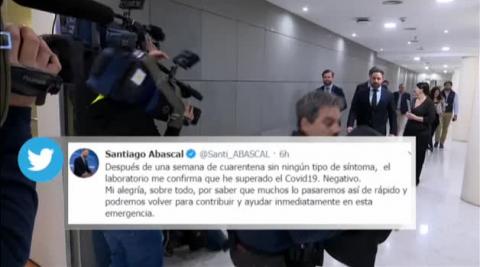 Vídeo: Santiago Abascal supera el coronavirus Vídeo: Santiago Abascal supera el coronavirus