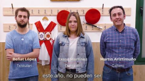 Vídeo: Desde la Comparsa, La Pamploneasa y dantzaris y txistularis recuerdan que este año no habrá Sanfermines Vídeo: Desde la Comparsa, La Pamploneasa y dantzaris y txistularis recuerdan que este año no habrá Sanfermines
