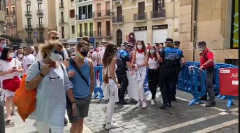 Apertura de la plaza Consistorial tras el 'no Chupinazo' de 2020 Apertura de la plaza Consistorial tras el 'no Chupinazo' de 2020