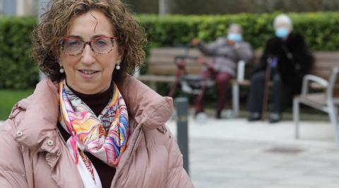 La geriatra Teresa Marcellán Benavente, de 53 años, en el exterior de la residencia de ancianos Casa de Misericordia de Pamplona La geriatra Teresa Marcellán Benavente, de 53 años, en el exterior de la residencia de ancianos Casa de Misericordia de Pamplona