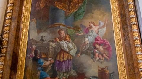 De Viana al Prado 1 La aparición del ángel a Zacarías, Luis Paret y Alcázar (1786)